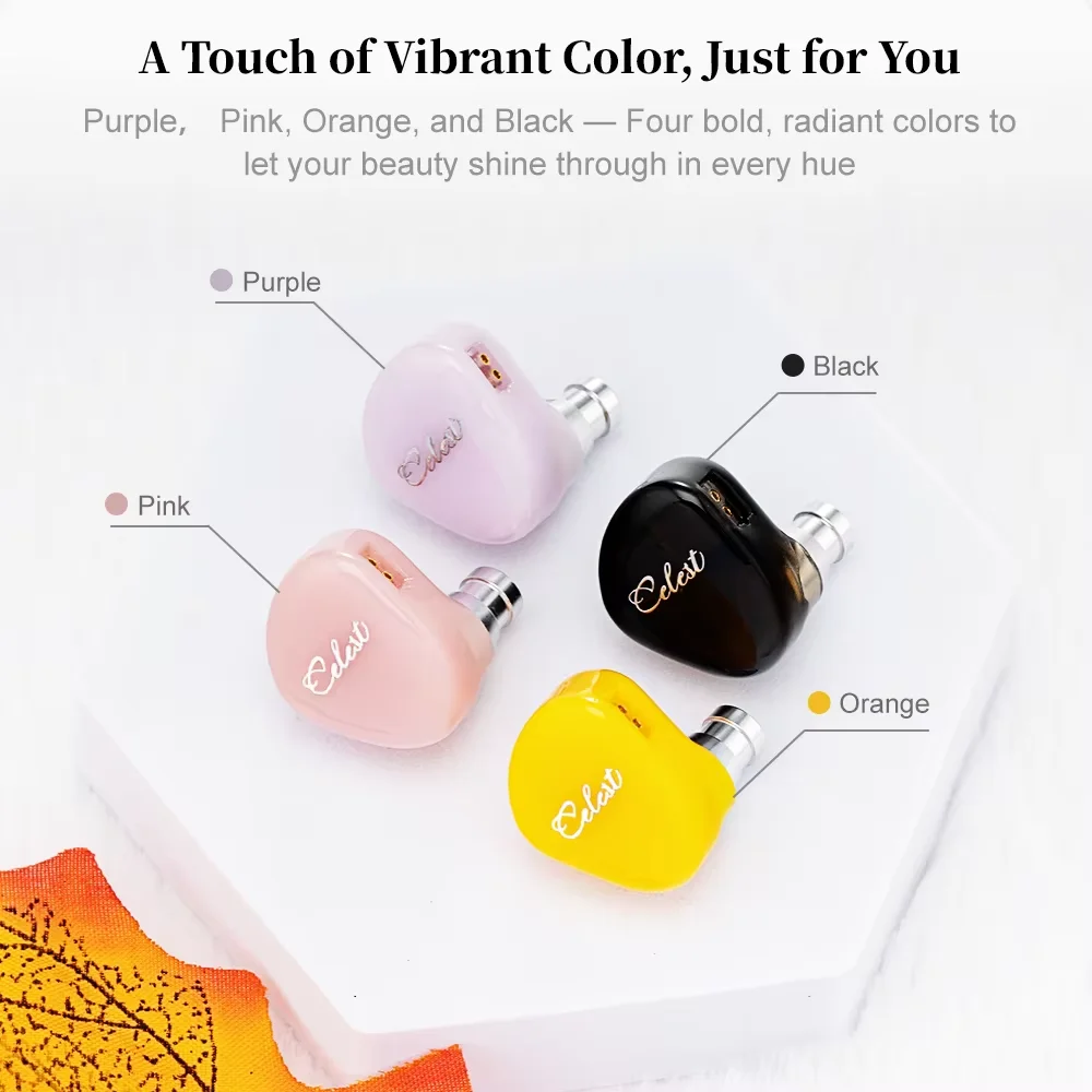 Celest Rue In Ear Earphones With Mic Composite Titanium Diaphragm 6mm Micro Dynamic Driver Headset Cable Hifi IEMs For Gifts