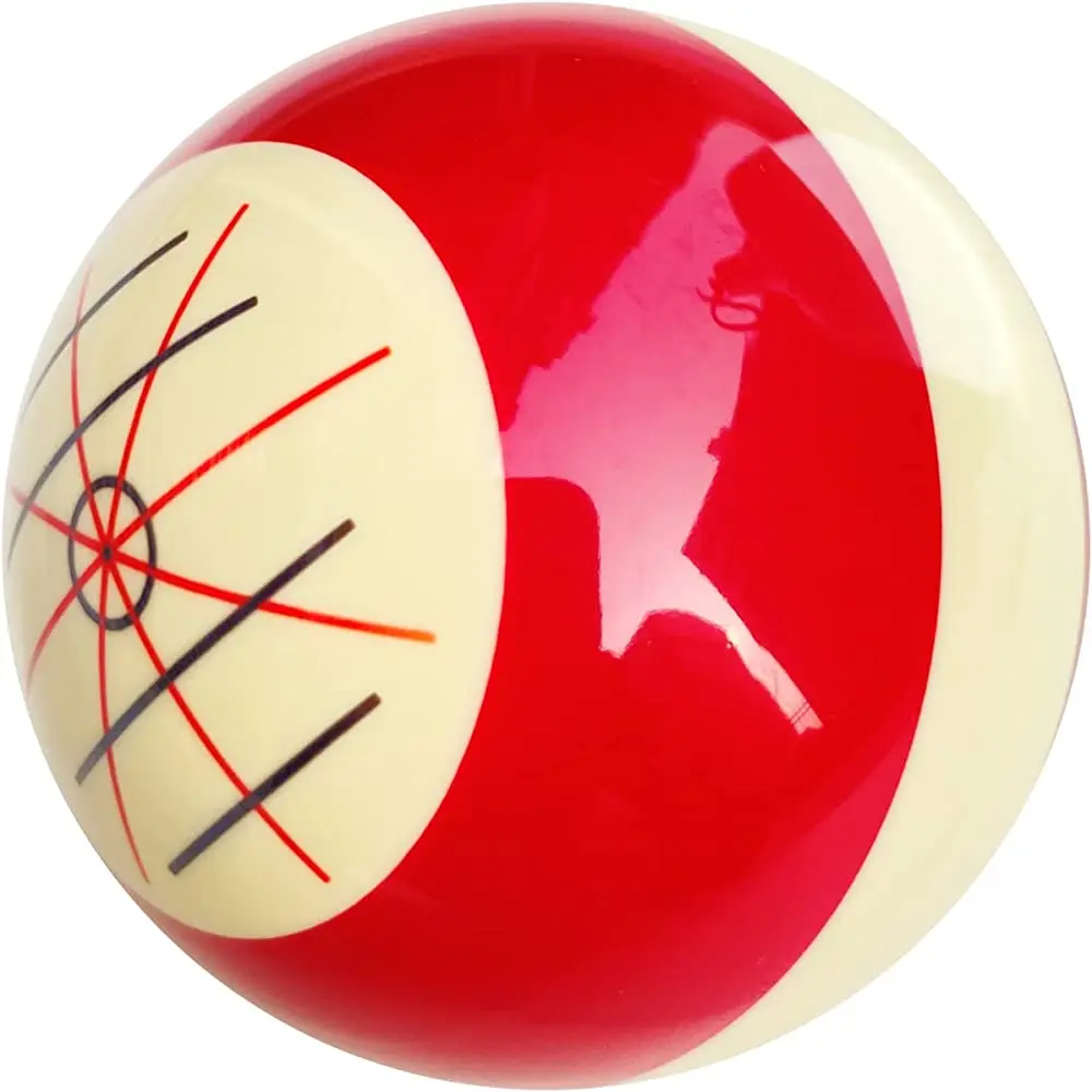pool tableHigh-gradeRed and white training billiard cue ball 1-1/2 standard 57.2mm American large advanced training ball artifa