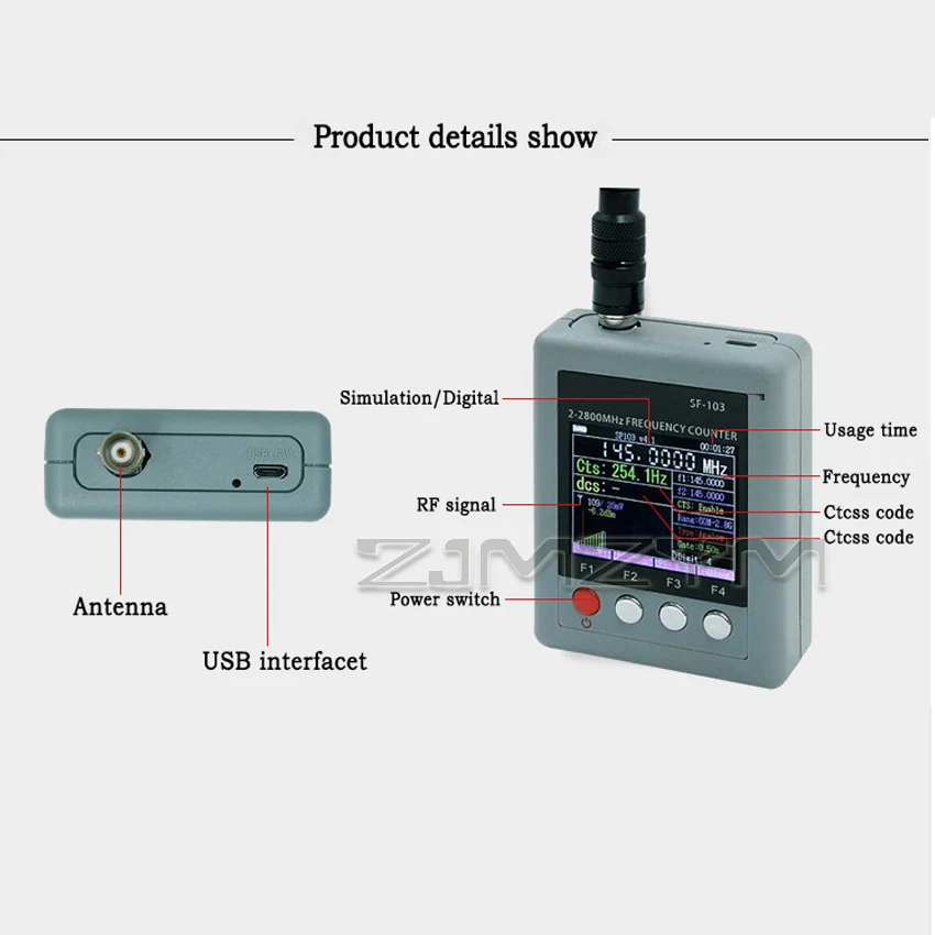 SF-103 dmr signal prüfbar 2mhz-2800mhz digitaler frequenz zähler ctcss/cdcss frequenz messer breite bereich frequenz