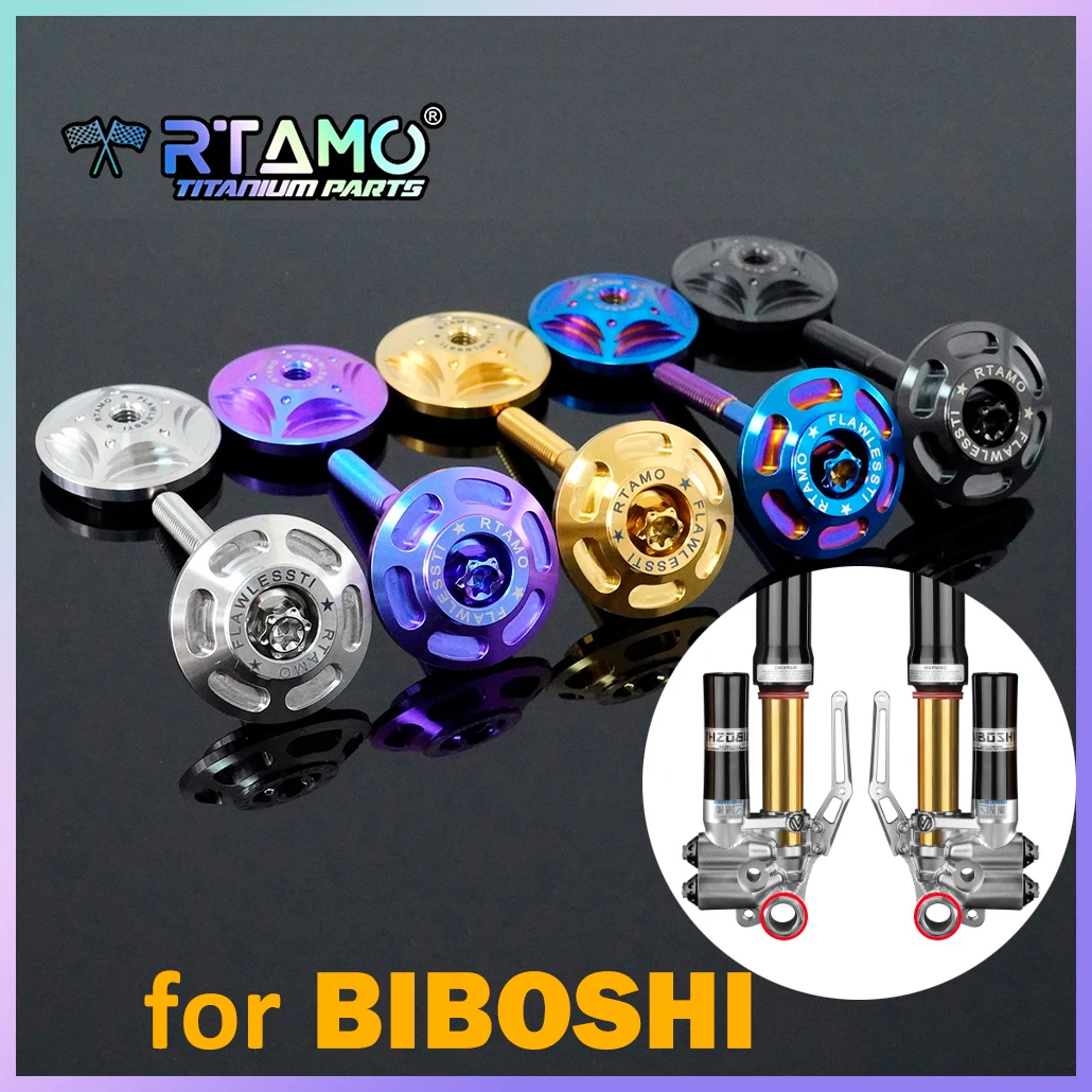 RTAMO Titanium Bolt Washer Shock Cap Set for BIBOSHI GS8 Front Shock