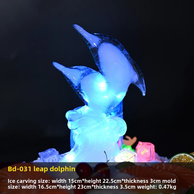 

Dolphin Shaped Ice Sculpture Silicone Mold, Used For Decorating Food Trays, Ice Bowls, Seafood, And Ice Sculpture Tools