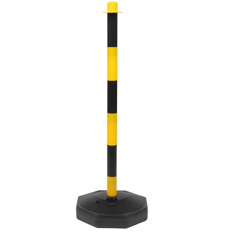 Cono de poste delineador con Base rellenable, pila de advertencia rellenable con agua, poste de estacionamiento y Base, barrera de estacionamiento, 1 ud.