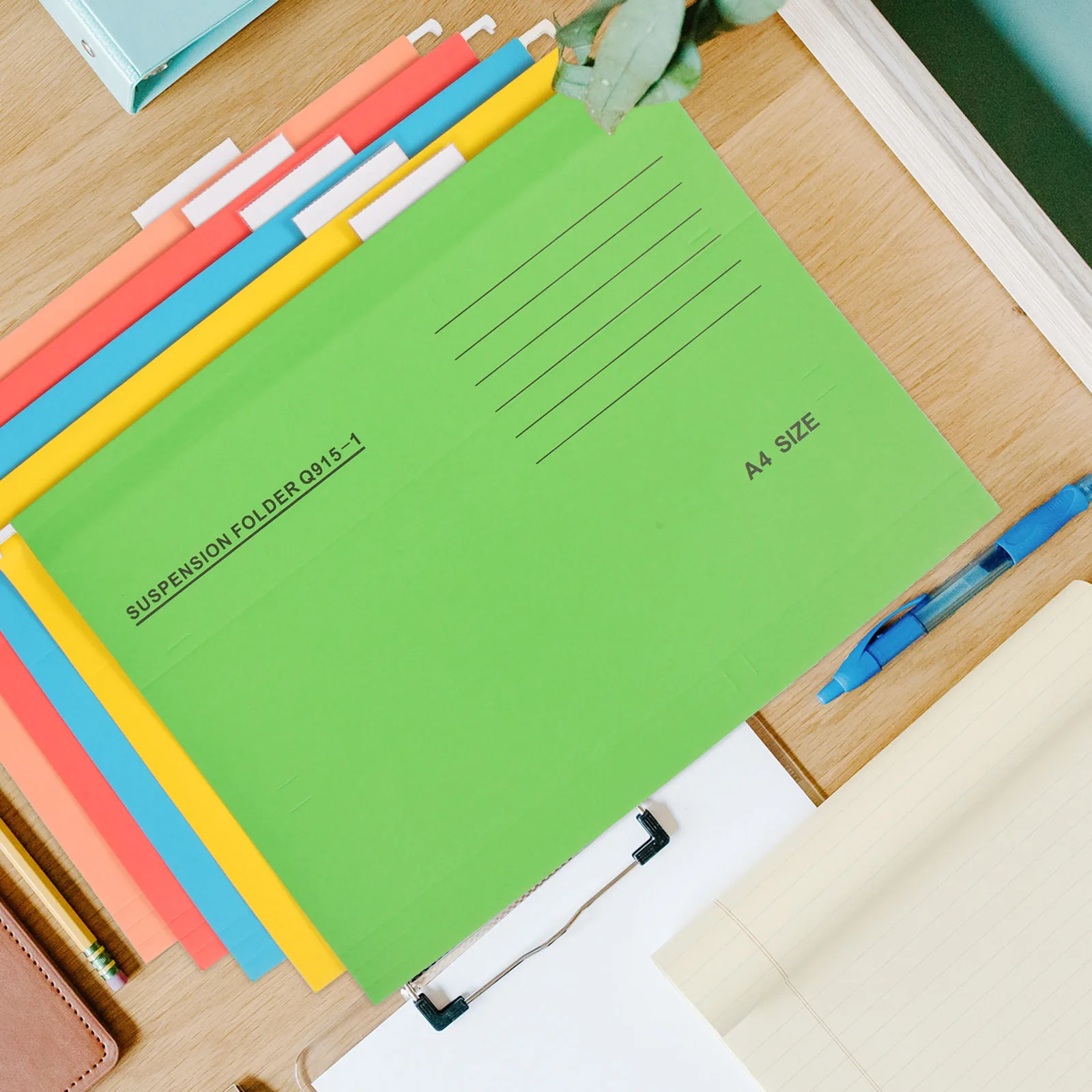 Classeur suspendu Portable de grande capacité, 5 pièces, organisateur de factures de reçus, pochette de coupons colorée, rangement de fichiers de bureau