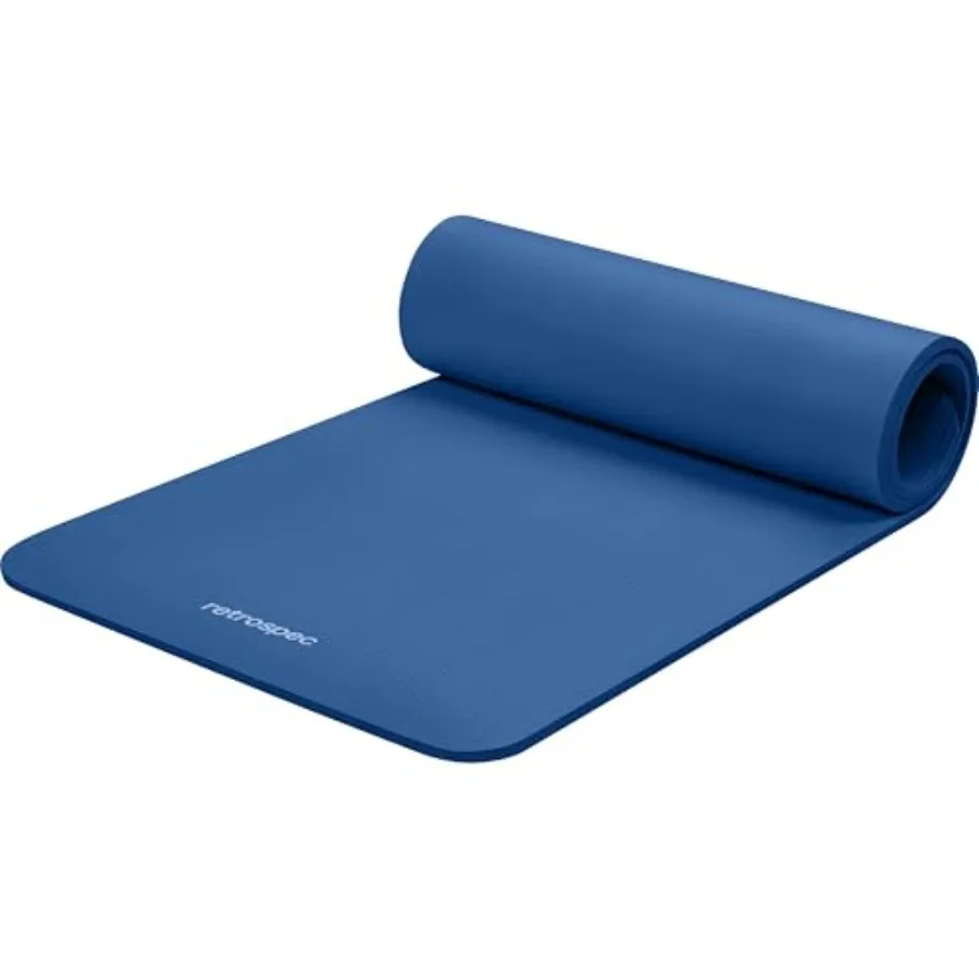 Solana Yoga Mat Thick 1/2in Non-Slip Workout Mat with Nylon Strap - 72x24in Exercise Mat for Pilates, Stretching and Fitness -