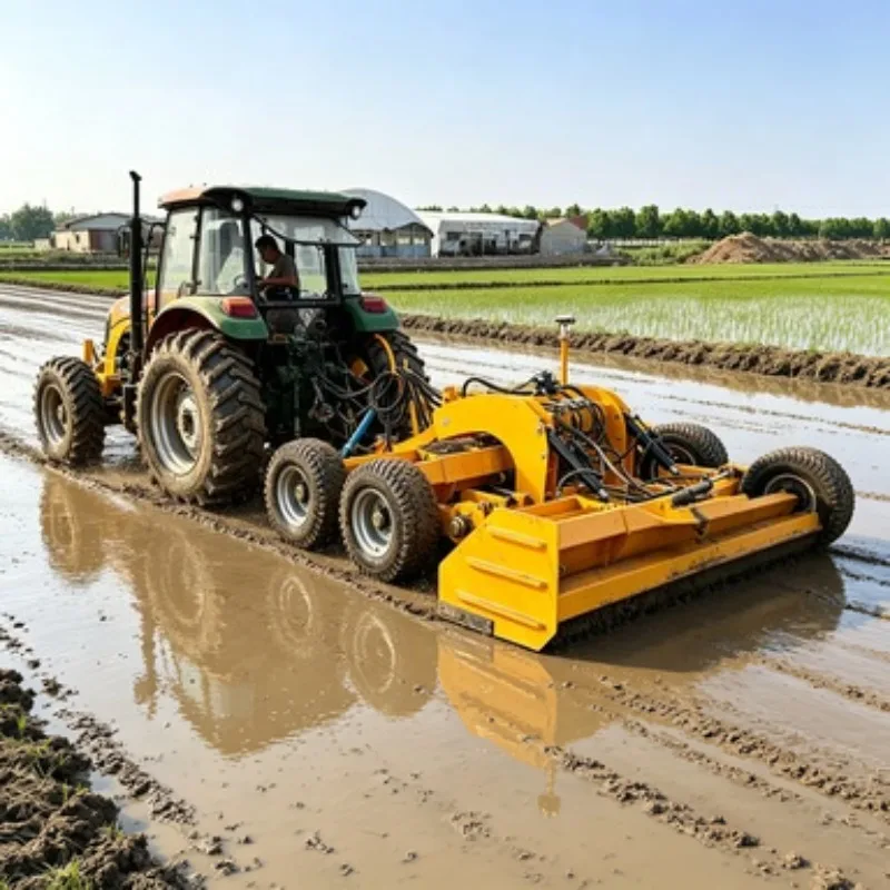Farm Land Leveler with Laser Guidance Tractor Grader Attachment Soil Scraper Machine for Uniform Crop Field Surface