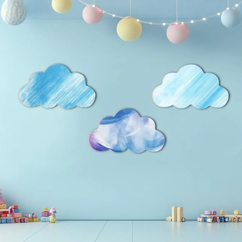 3 قطعة 118x69 بوصة سحابة الخشب القواطع لم تنته خشبية سحابة شكل انقطاع الخشب سحابة زخرفة شرائح DIY بها بنفسك مشروع الزفاف