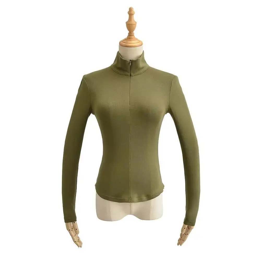 

Seamless Long Sleeve Sports Jacket Women Zip Fitness Yoga Shirt Gym Top Activewear Running Coats Workout Clothes For Cycling