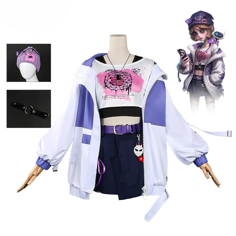 

Identity V Tracy Reznik Cosplay Costume E-sports Second Team BLK Captain Mechanic Costume Accessories Halloween Cosplay Costume