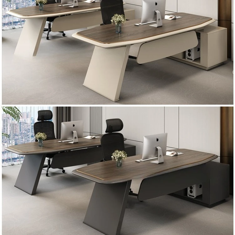 Luxury boss desk, office desk, minimalist modern high-end manager desk, leadership desk
