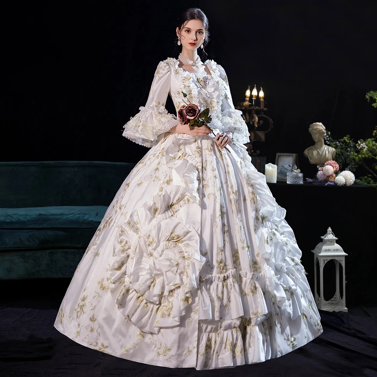 Customized Ball Gown Medieval Marie Court Evening Dresses Baroque Renaissance Victorian Theater Masquerade Parade Party Gowns