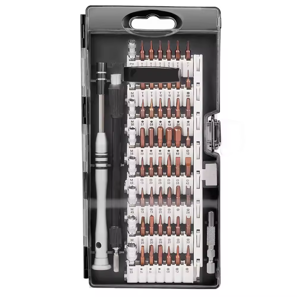 Kit de controlador magnético, Kit de herramientas de reparación electrónica profesional, Kit de destornilladores de precisión 60 en 1 de acero S2 para tableta IPhone