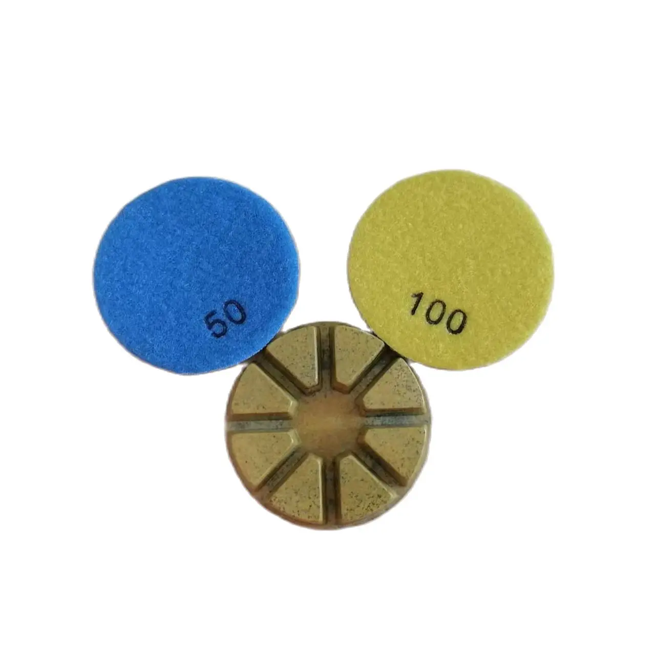 

12 Pieces 80mm Diamond Metal Resin Bond Floor Polishing Pad For Floor Grinding Renewing Processing Marble Granite Concrete Stone