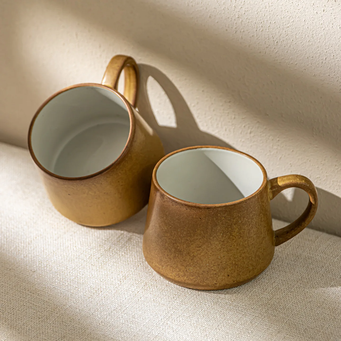 430ml Japanese Style Mug Antique Style Ceramic Water Cup Home Office Large Coffee Mugs Splicing Color Style Breakfast Cups