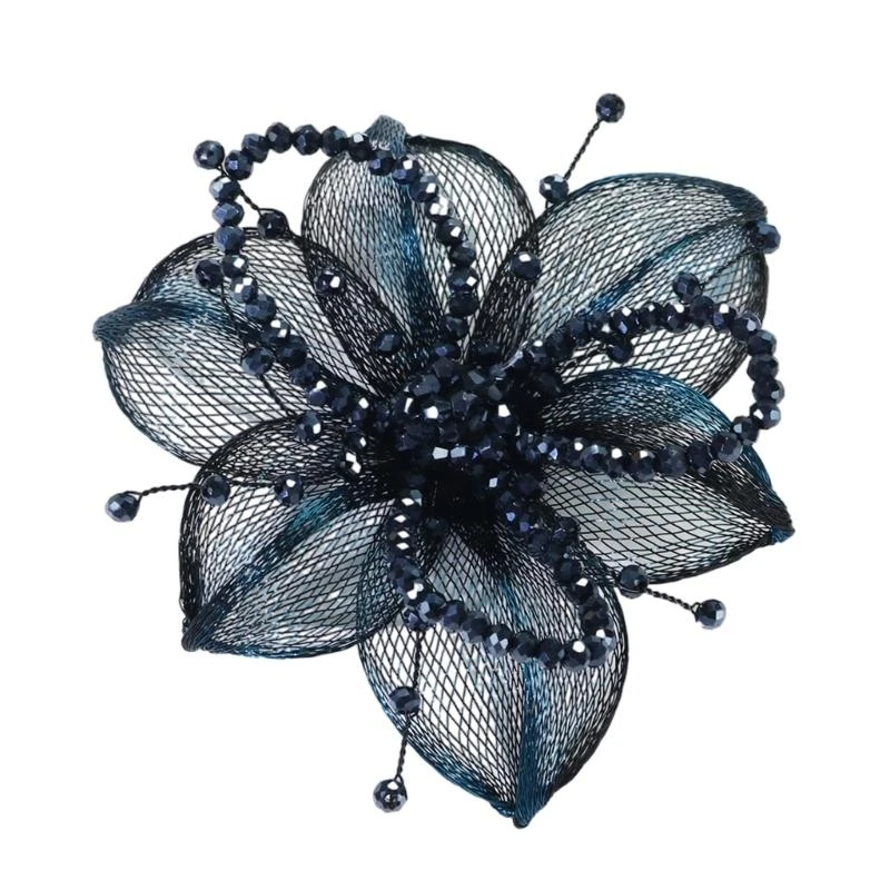 Blingbling Flower for Hair Clip Brooch Sew on Bannner Repair For Clothing Applique Brooch Sequined Brooch Sew On Craft