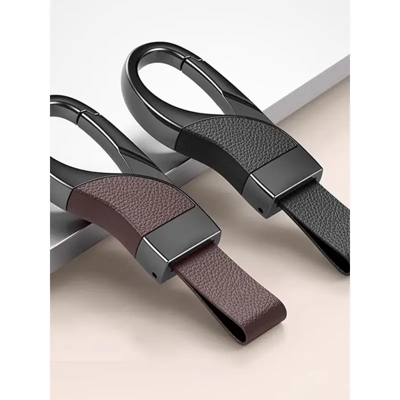 high-end-men's-metal-leather-car-keychain-premium-hanging-pendant-anti-lost-lock-keychain-t4kzi-automobile-accessories