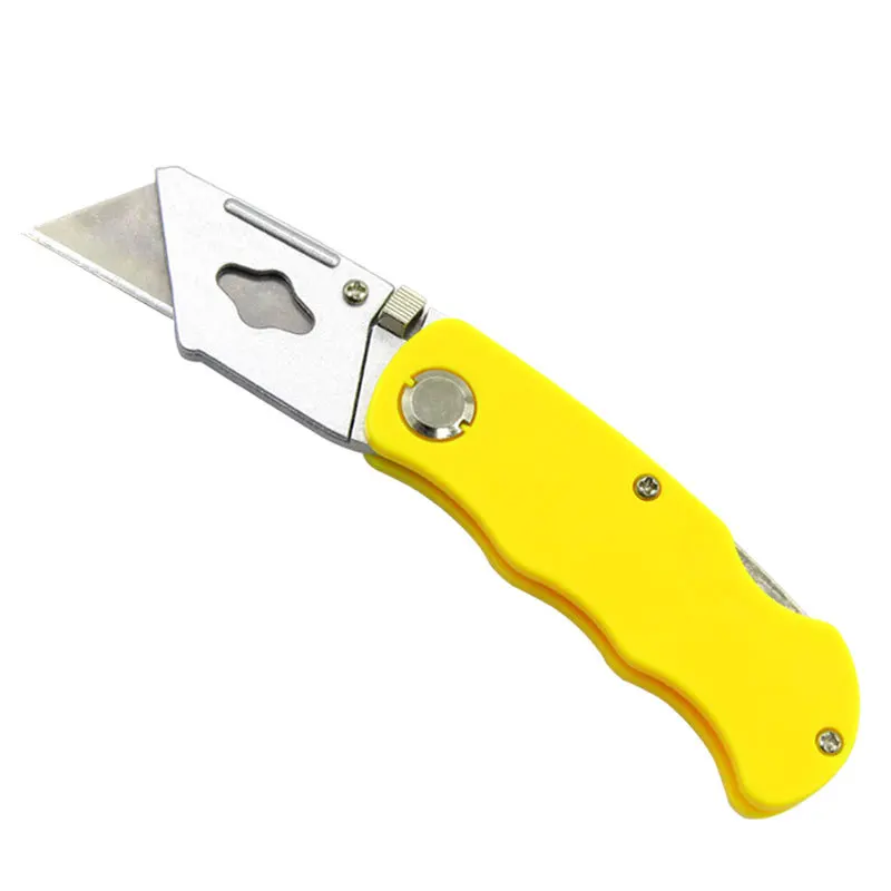 Utility Knife Electrician Retractable Sharp Cut Heavy-duty Folding Knife Aluminum Plastic Handle Blade With Lock Portable Set