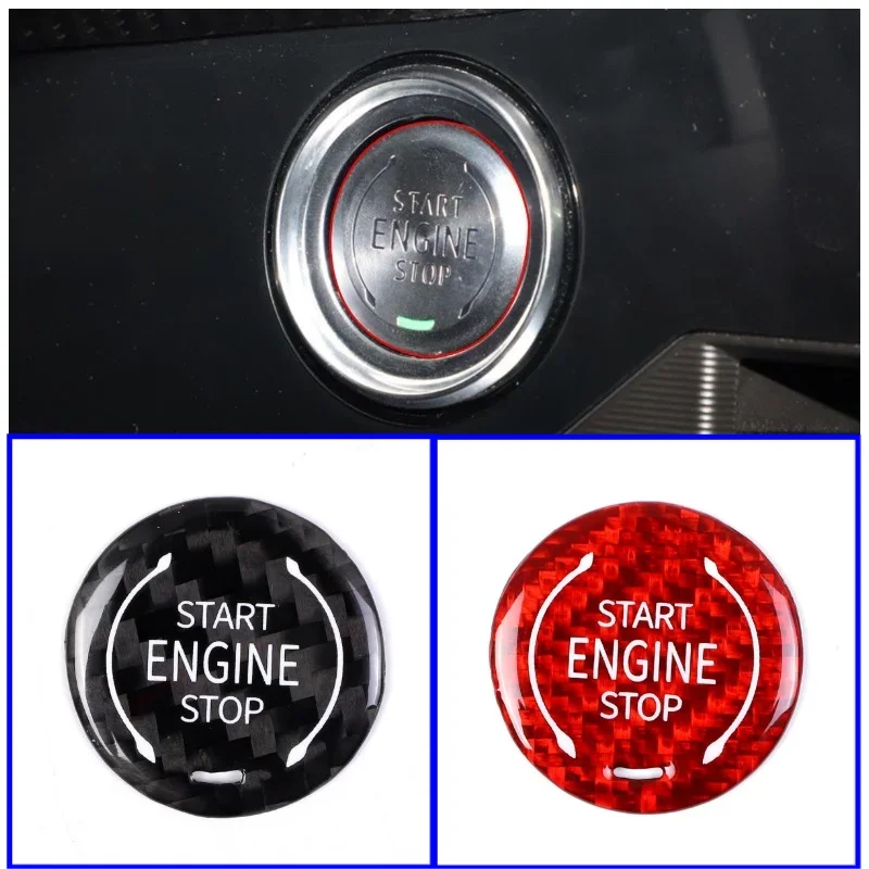 Auto Interioraccessories Two Styles of One-Button Start Trim Ring Cover Sticker Fit For Corvette C8 20-21/Chevrolet chuangjie 19