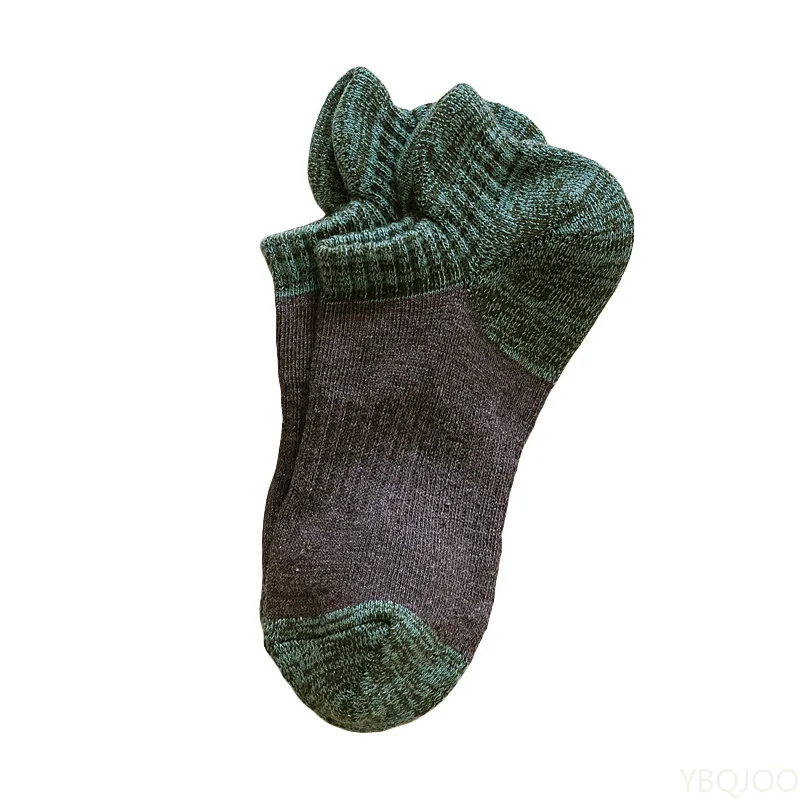 4 Pairs of Spring and Autumn Fashion New Short Tube Casual Retro Men's Socks Shallow Mouth Trendy Thick Thread Socks for Men