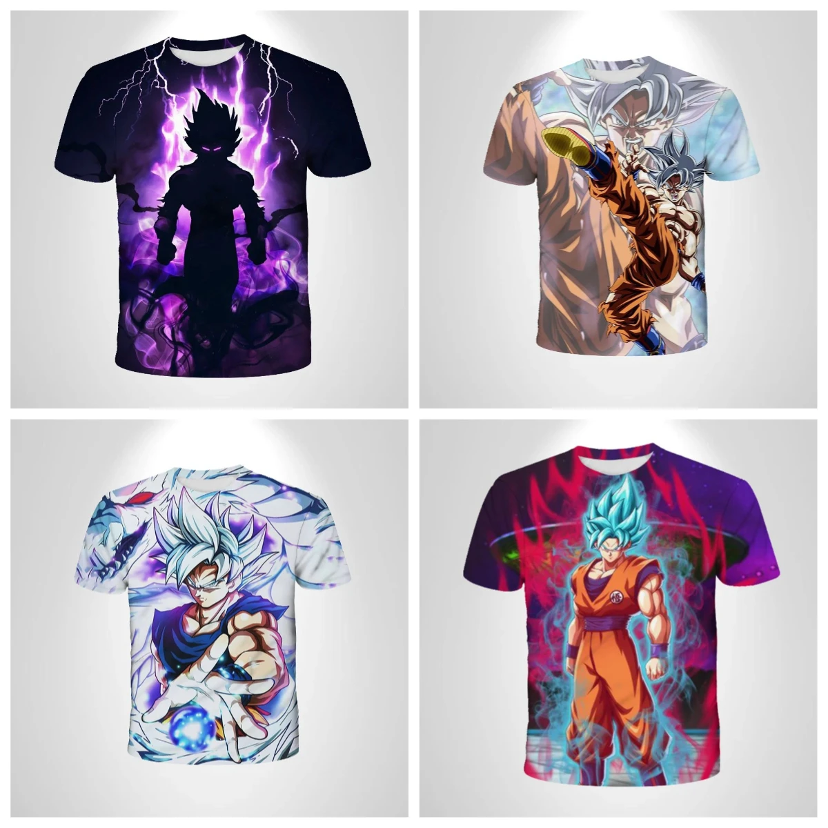 Dragon Ball Z Goku Japón Anime camiseta CosPlay para niños Super Saiyan camiseta para hombres naranja transpirable ropa para niños regalo para niños