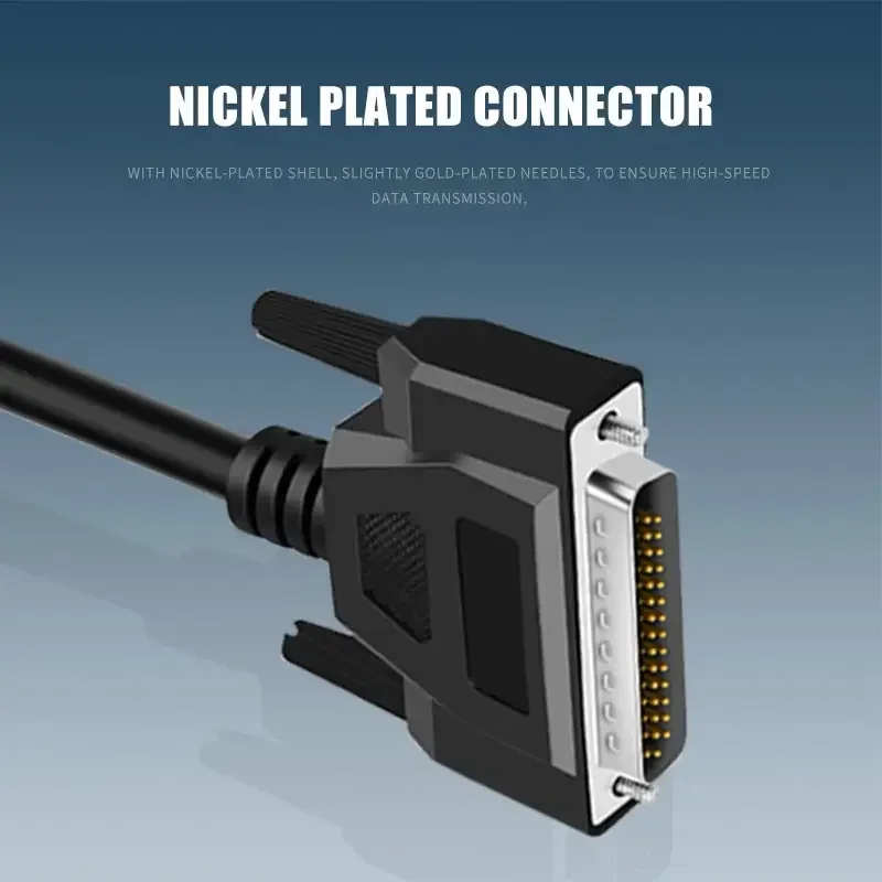 Pure Copper DB44 Data Cord Male to Male to Female 3 Row of 44Pin Extension Cable Industrial Grade CNC Programmer Signal Wire