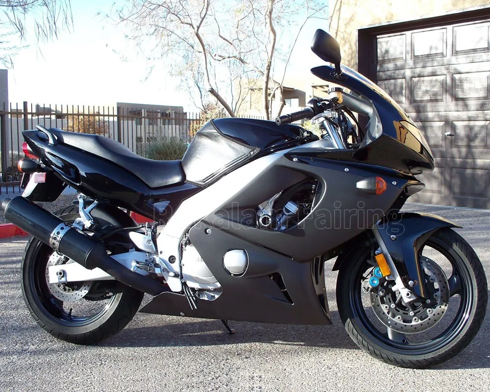All Black For Yamaha YZF600R Thundercat 1997-2007 YZF-600R YZF 600 R Body Parts ABS Sport Bike Fairings Kit (Injection molding)
