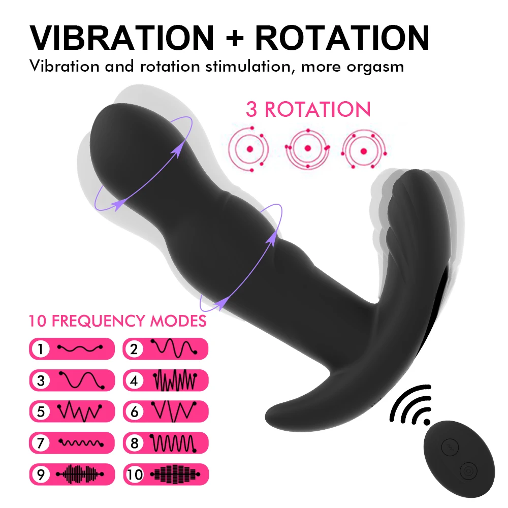 강력한 원격 클리토리스 자극기, 360 도 G 스팟 진동기, 애널 플러그 젖꼭지, 질 마사지 제어 딜도, 성인 섹스 토이