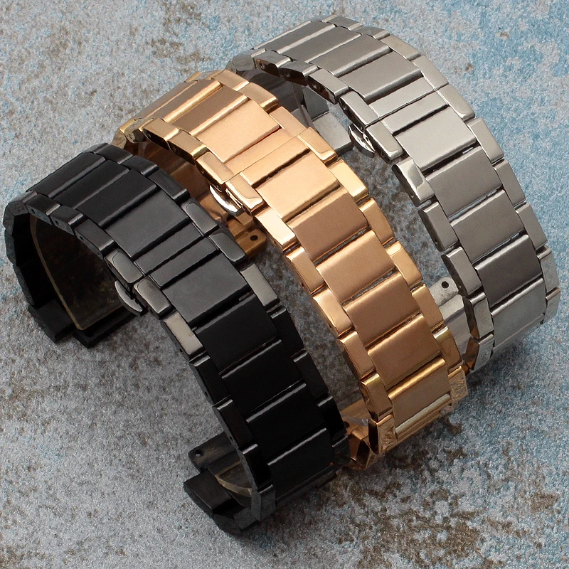 High Quality Solid Stainless Steel Watch Band for Hublot Big Bang Classic Fusion Yubo Men Women Watchband Bracelet24*17 27*19MM