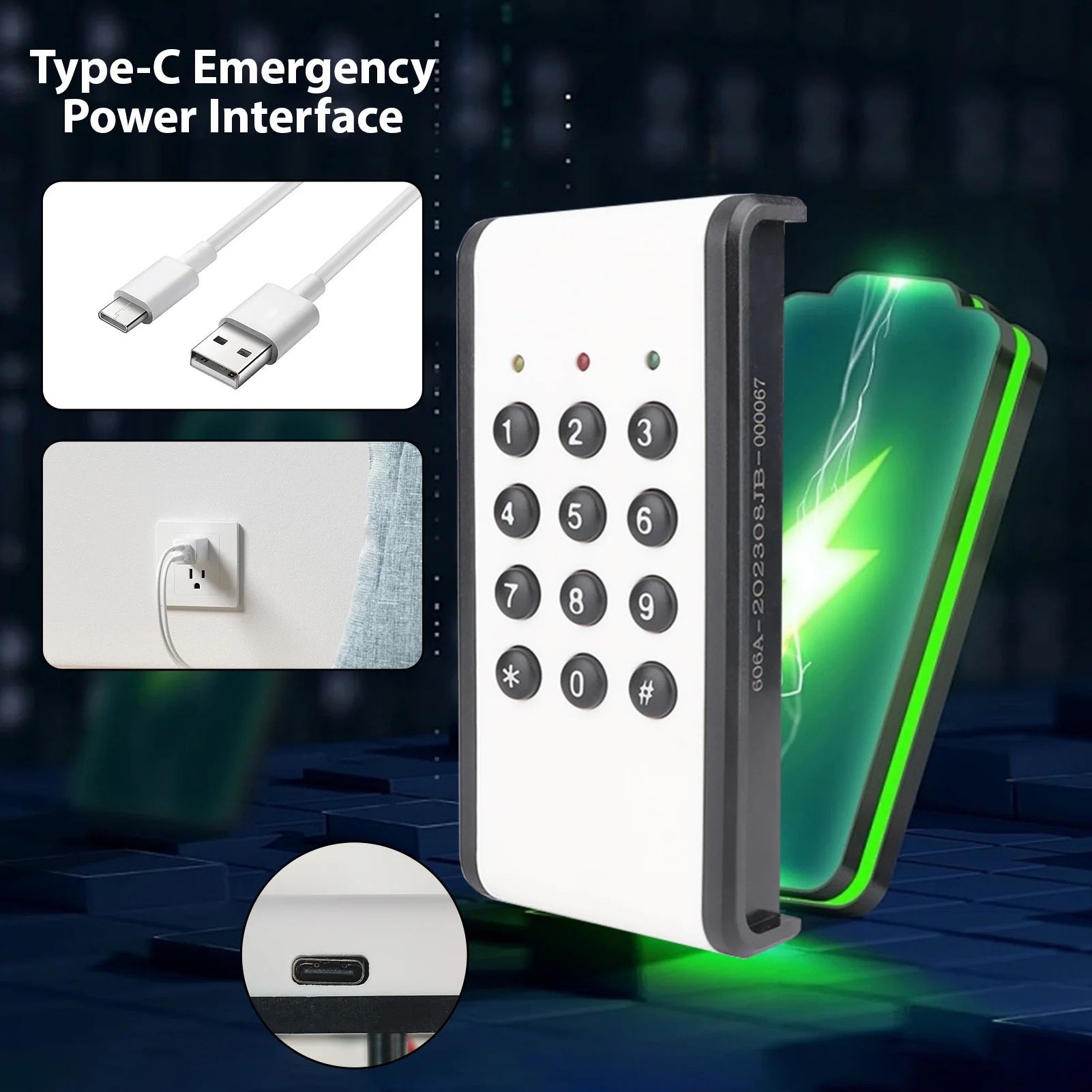 قفل خزانة ذكي بكلمة مرور بدون مفتاح قفل إلكتروني للخزانة لدرج الصدر الخشبي إنذار الجهد المنخفض من النوع C