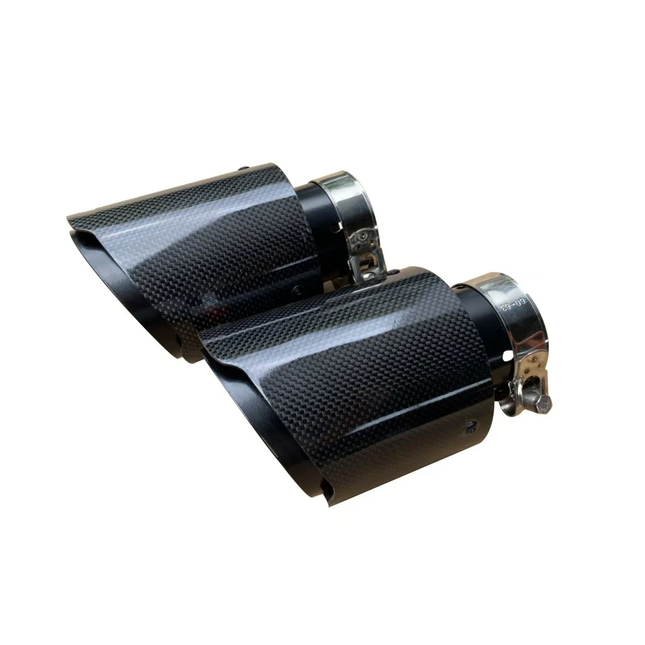 

1Pcs Automotive Universal Carbon Fiber Exhaust Tip Stainless Steel Muffler Gloss Single Outlet Exhaust Nozzle