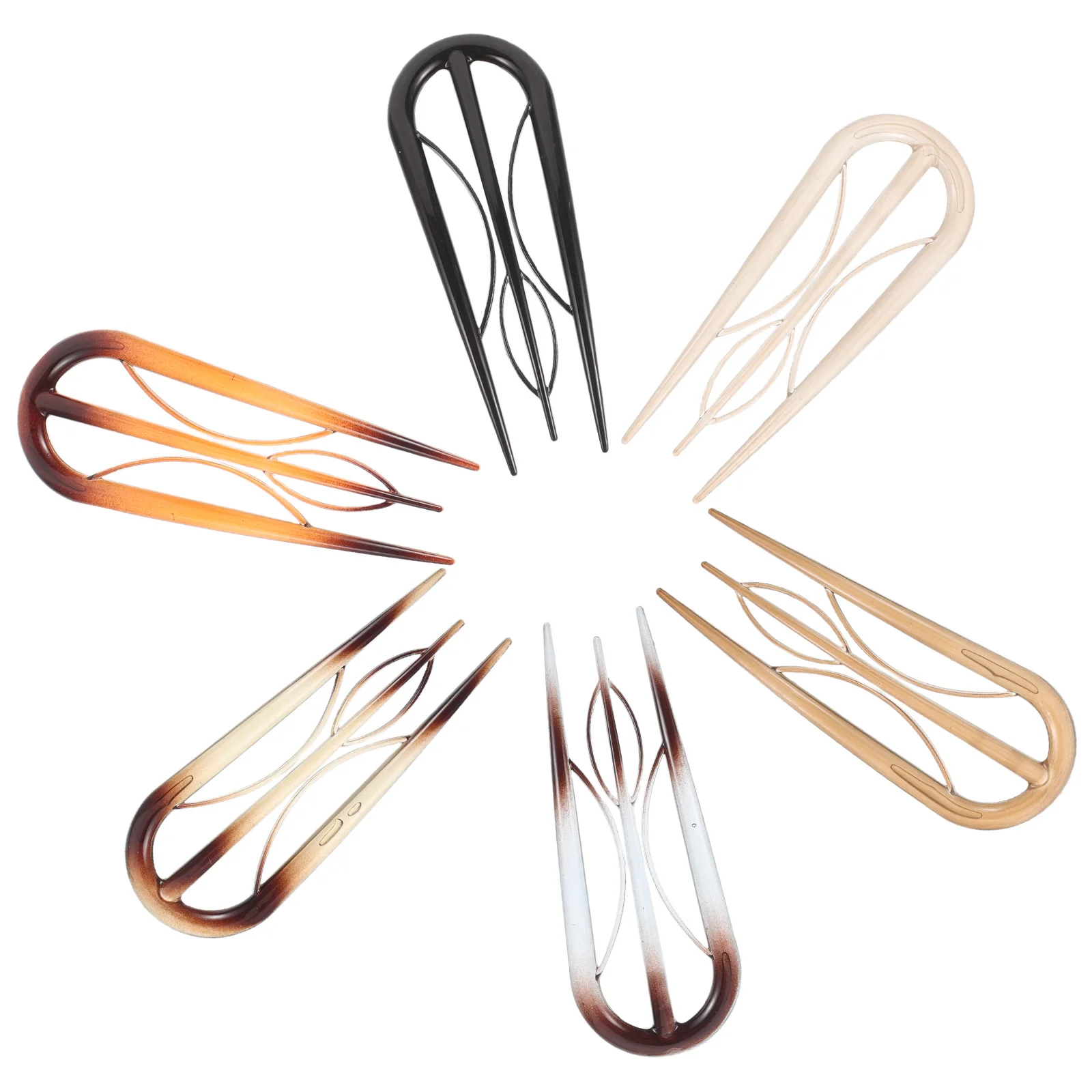 

6 Pcs Shaped Hairpins Woman French Clips Women Durable Branch Style Bun Accessories Thick Hair Styling Solution