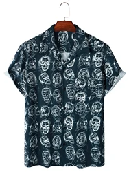 Men's Hawaiian Shirt with Flower & Leaf Print - Casual Short Sleeve Shirt for Summer Vacation and Resort - Tops for Men