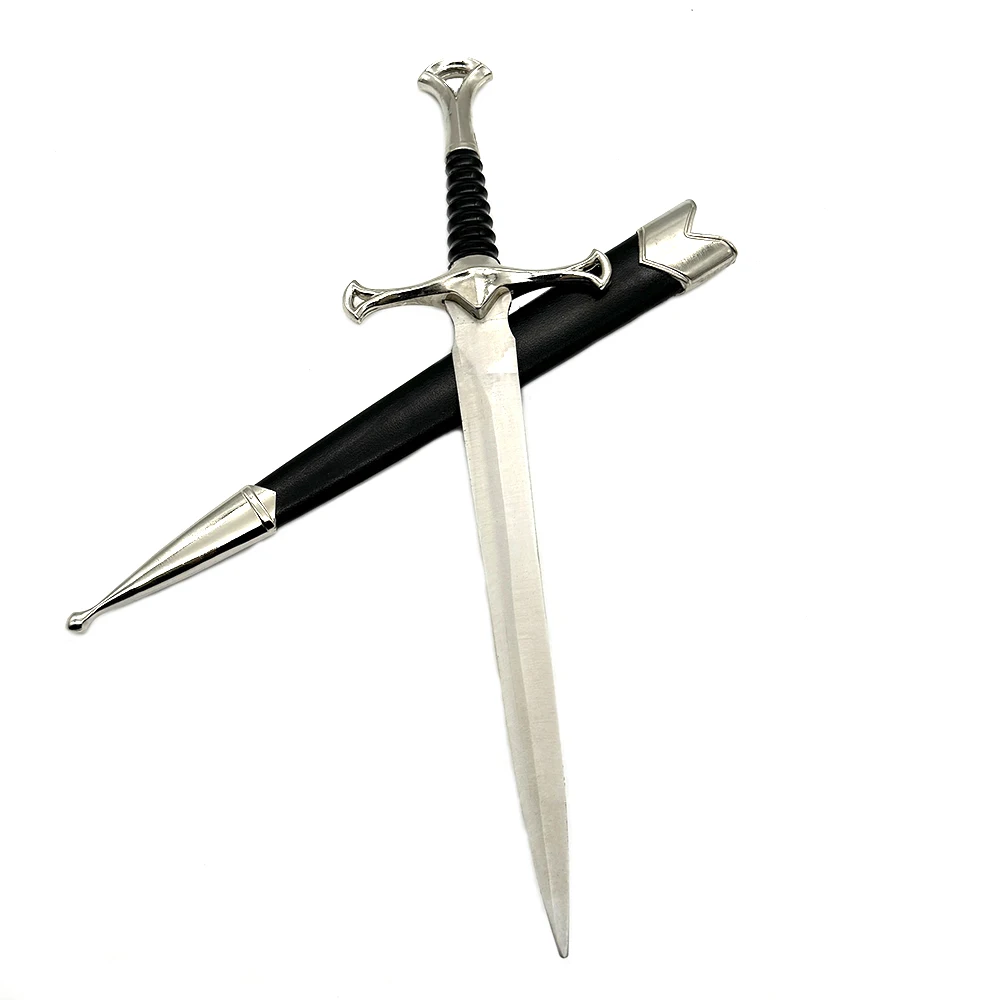 35 CM Western-style Small Sword with Sapphire Decoration Model Collectible Ornament Creative Birthday Gift for Boyfriend Toy