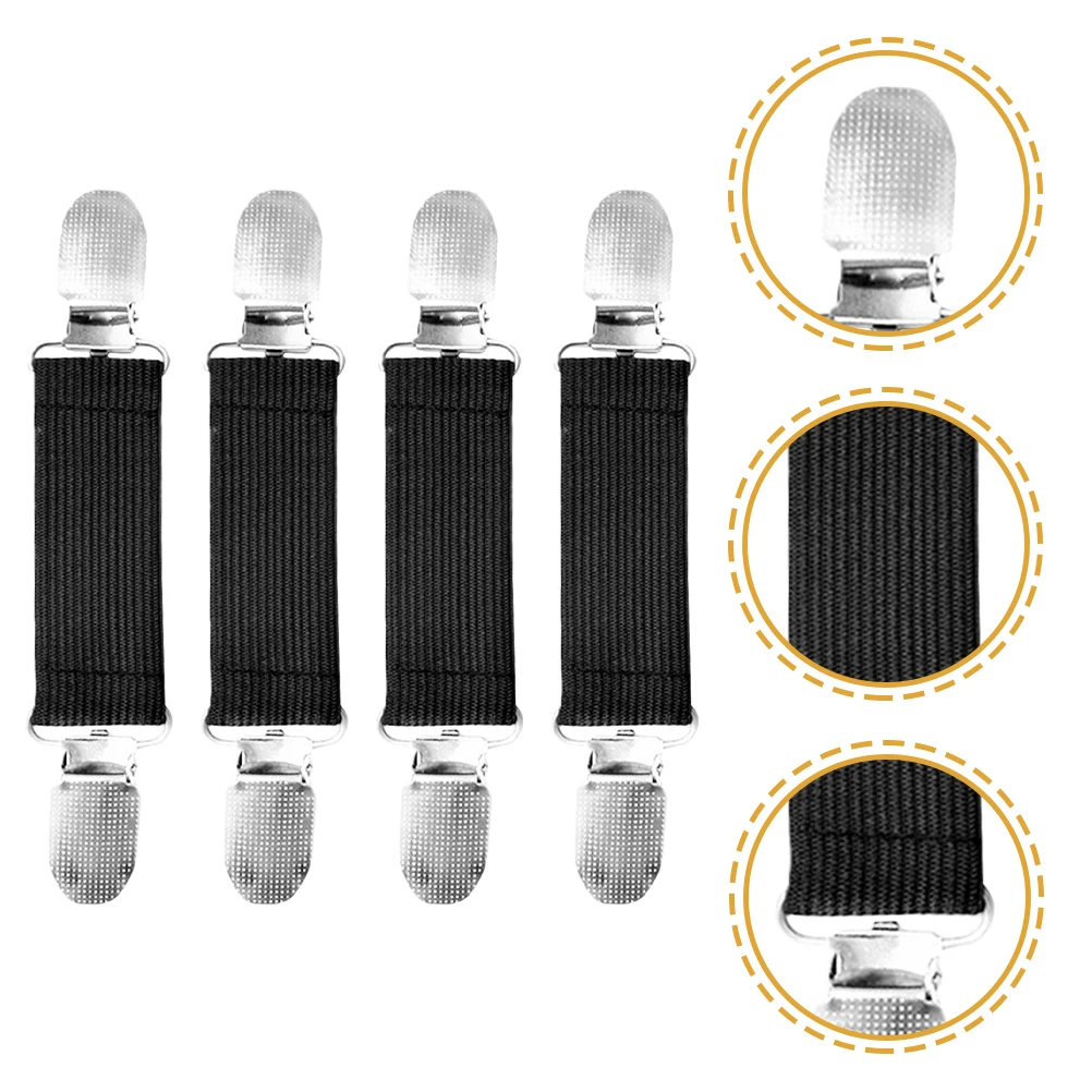 

4 Pcs Non-slip Glove Clip Toddler Anti-lost Mittens Clips Winter Gloves for Men Shawl Metal Button Black Man