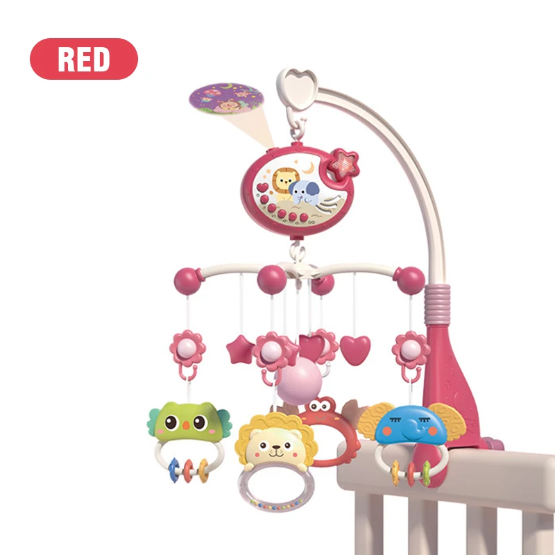 Baby Toys Crib Bell Mobile Rattles Star Projection Toddler Carousel Musical 0 6 Months Baby Accessories Newborn Bed Bell Gifts