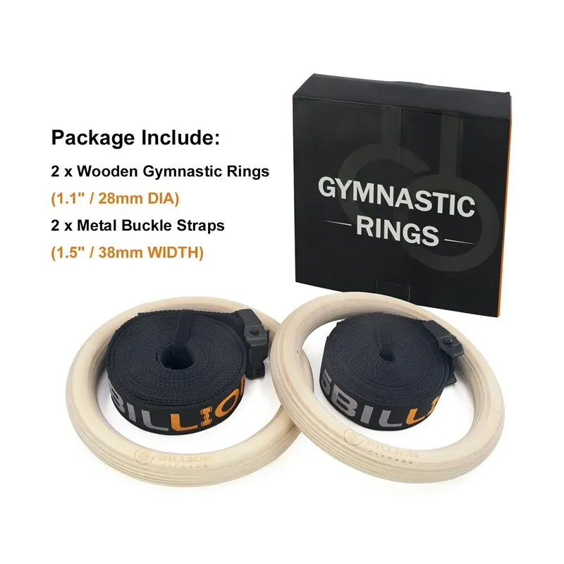 adjustable wood gym ring gymnastic playground accessories home workout equipment set exercise cross fitness training rings