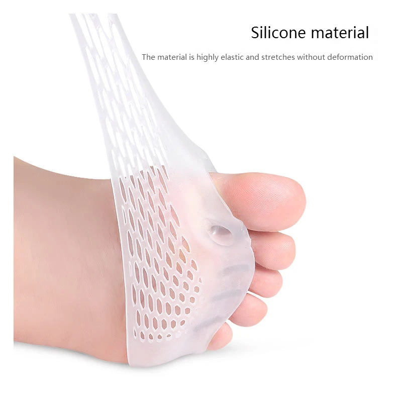 Silicone Gel Five-hole Honeycomb Forefoot Pads Toe Separator Pain Relieve Half Insole Metatarsal Sleeve Women High Heels Cushion