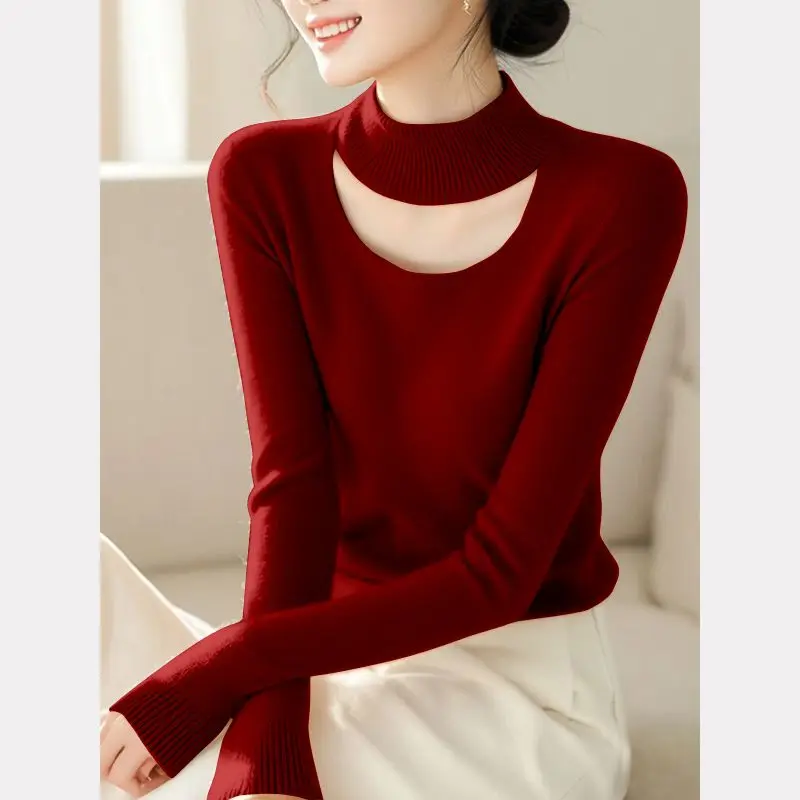 

Женский оранжевый мягкий вязаный свитер, осенний элегантный шикарный модный роскошный топ, женская одежда