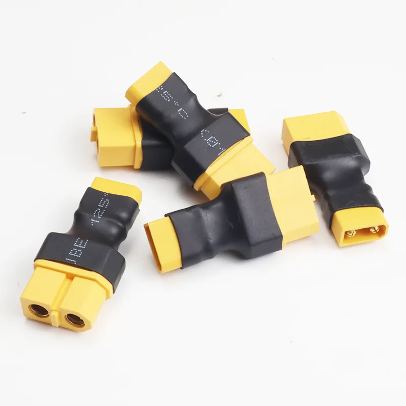 محول موازي 5 قطعة XT60 إلى XT30 محول موصل ذكر/أنثى التوصيل تحويل لاستبدال بطارية ليثيوم ESC توسيع