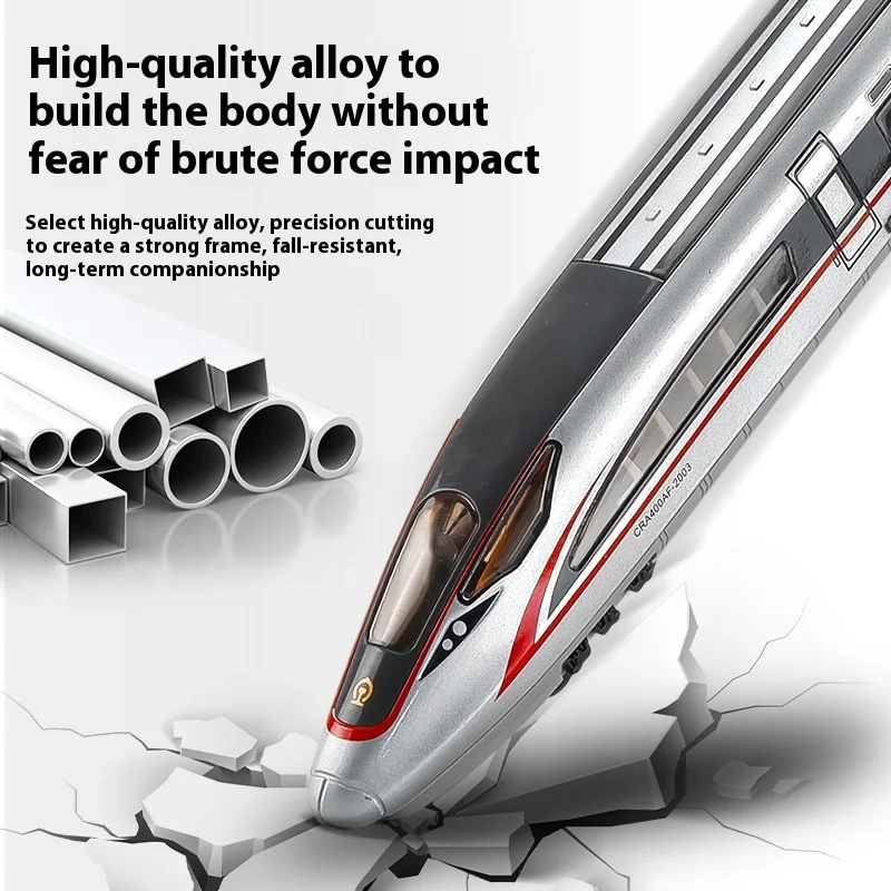 Hochwertiges Legierungsmodell, Spielzeug, elektrischer Hochgeschwindigkeitszug, RC-Zugwagen, Maßstab 1:87, renoviertes Geschenk, Sammlerstück