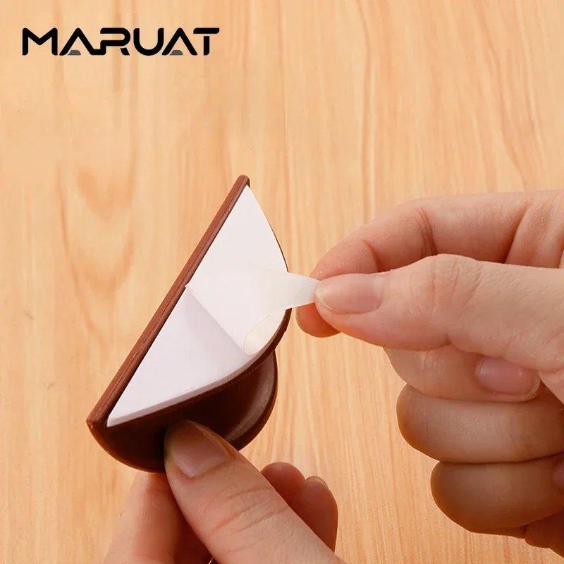 2PC No-stamping Plastic Handle Window Door Handle Wardrobe Drawer Stick-on Sliding Door Cabinet Door Furniture Handle