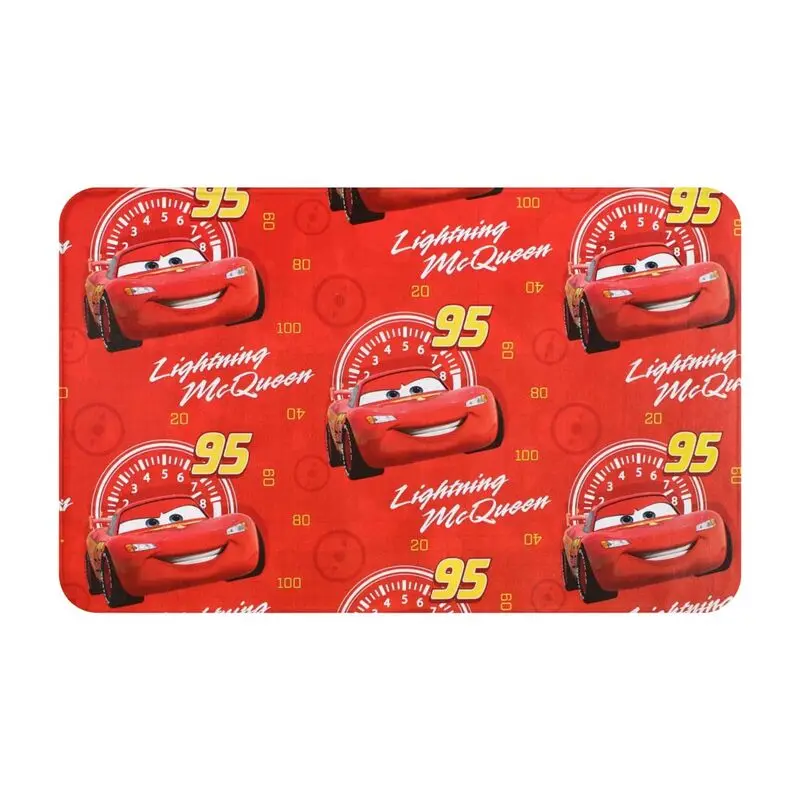 Custom Lightning Mcqueen Cars Front Door Mat Anti-Slip Outdoor Quick Dry Doormat Kitchen Bedroom Entrance Rug Carpet