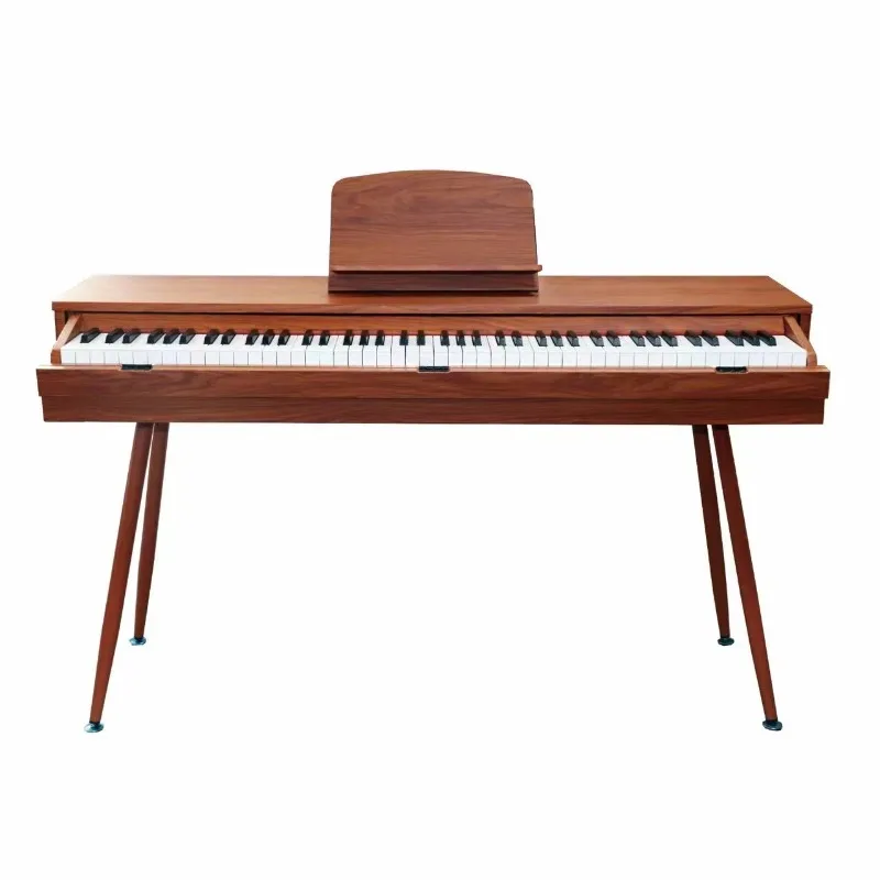 

Portable Digital Midi Keyboard 88 Keys Electronic Organ with LED Wooden Hammer Musical Grand Piano Instrument
