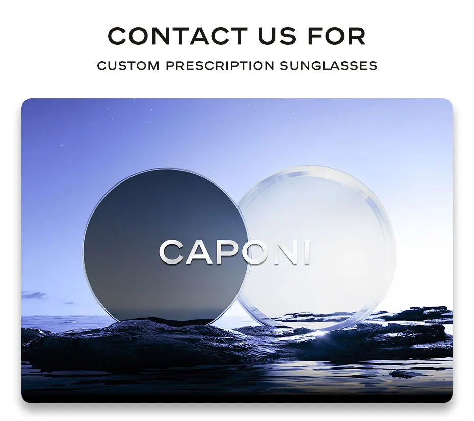 CAPONI Outdoor Polarisierte Sonnenbrille Männer Reinem Titan Licht Designer Fahrer Sonnenbrille Photochrome UV400 Schützen Brillen BS7532 – Detail 10