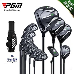 Pgm Nsr3 Men Left Hand 12pcs Golf Club Set with Standard Stretched Bag S/r Carbon Adjustable Loft Angle Pole Replaceable Mtg033