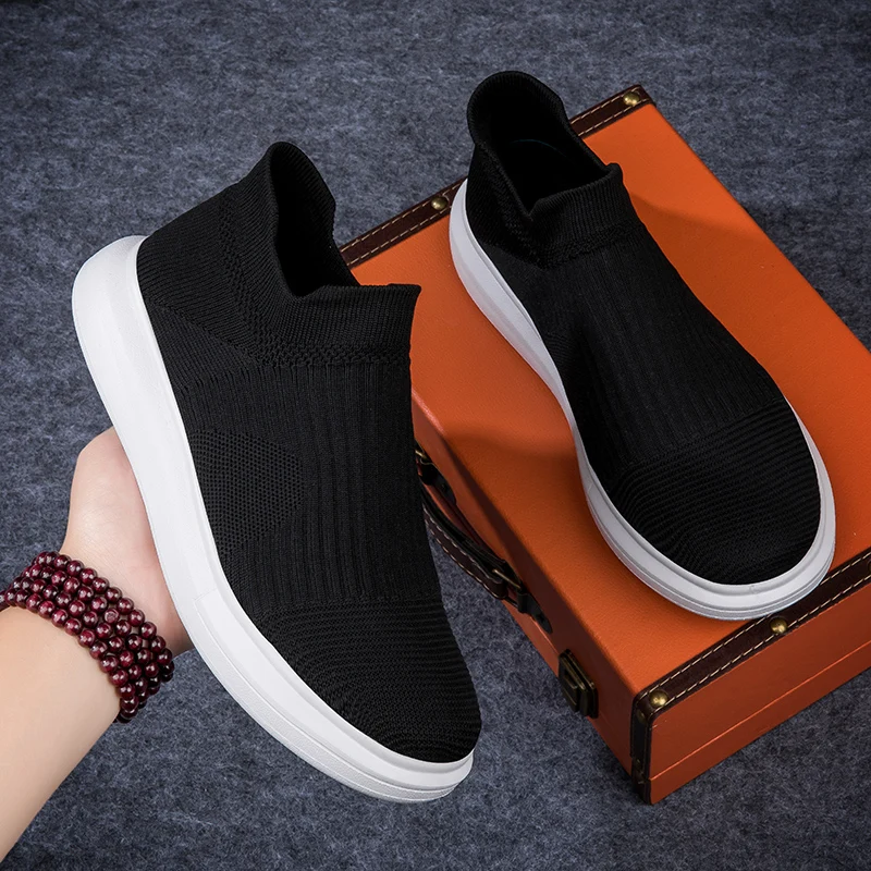 Men Running Shoes Lovers Sock Sneakers Breathable Comfortable Lightweight Classic Fashion Casual Slip-ons Sports Footwear