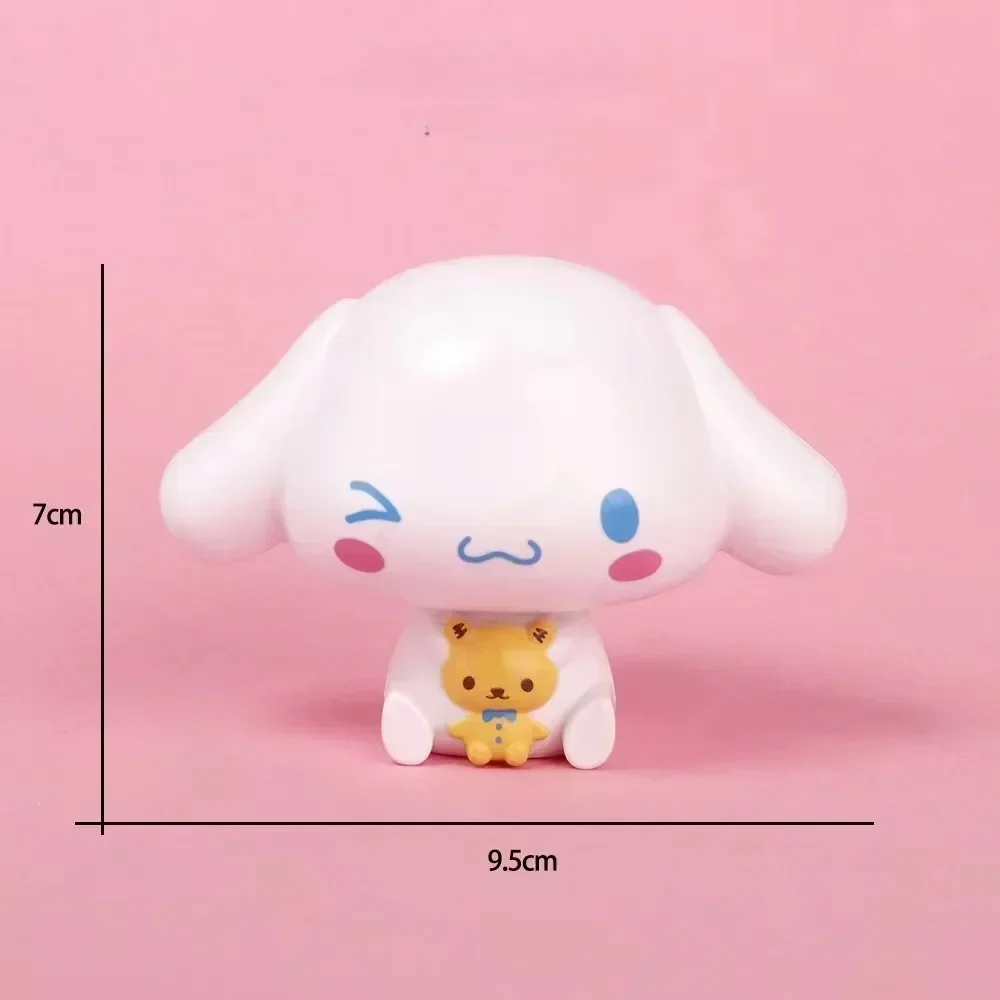 Kawaii Sanrio Anime Figure Doll Hello Kitty Cinnamoroll Kuromi Doll Cute DIY Cake Desktop Decorations Toys Gifts for Childrens