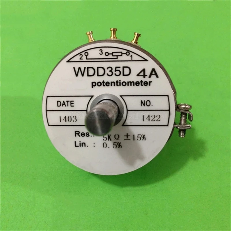 1Pcs WDD35-D4A Lin 0.5% Dubbele As Potten Precisie Geleidende Kunststof Potentiometer Hoek Sensor 1K 2K 5K 10K WDD35D4A