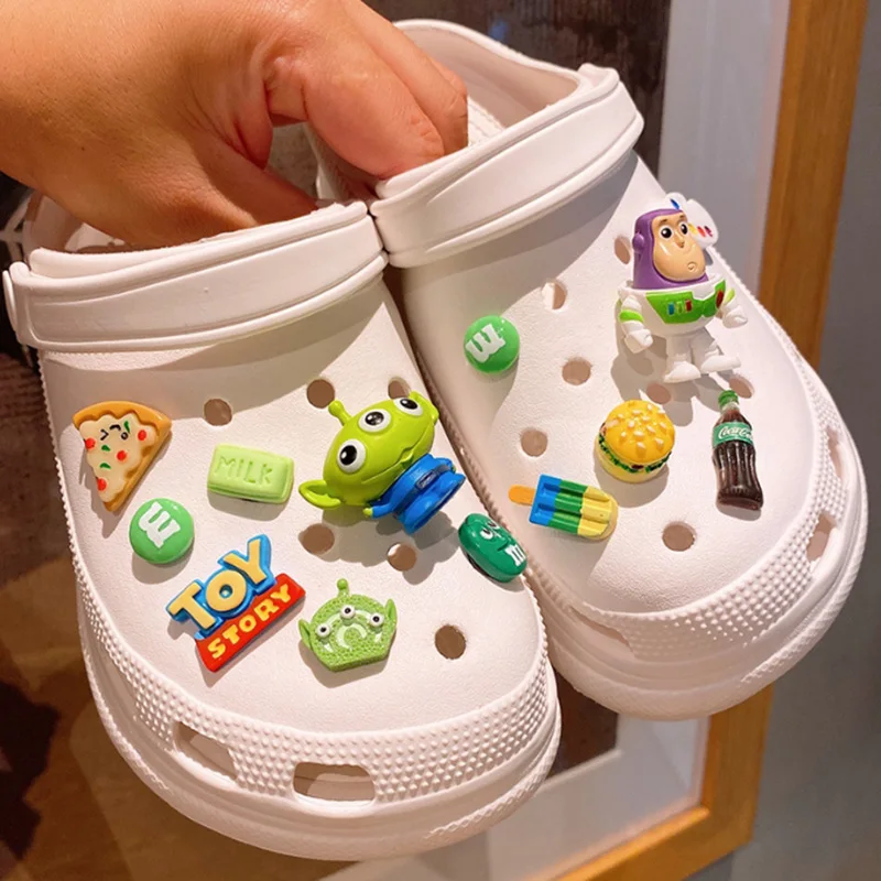 Disney Toy Story Monsters Buzz Lightyear Strawberry Bear Shoe Charms for Sandals Shoe Decorations 3D for Creative Gift