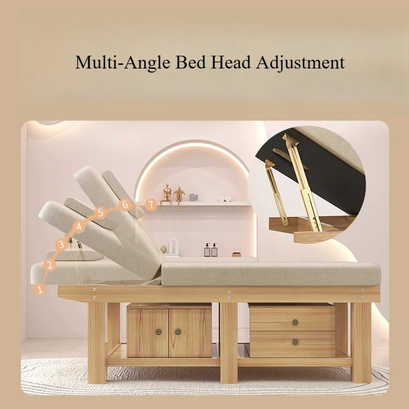 Massage Folding Bed Beauty Mat Sofa Wood Tattoo Eyelash Salon Bed Full Body Cama Dobravel Beauty Furniture LJ50MB