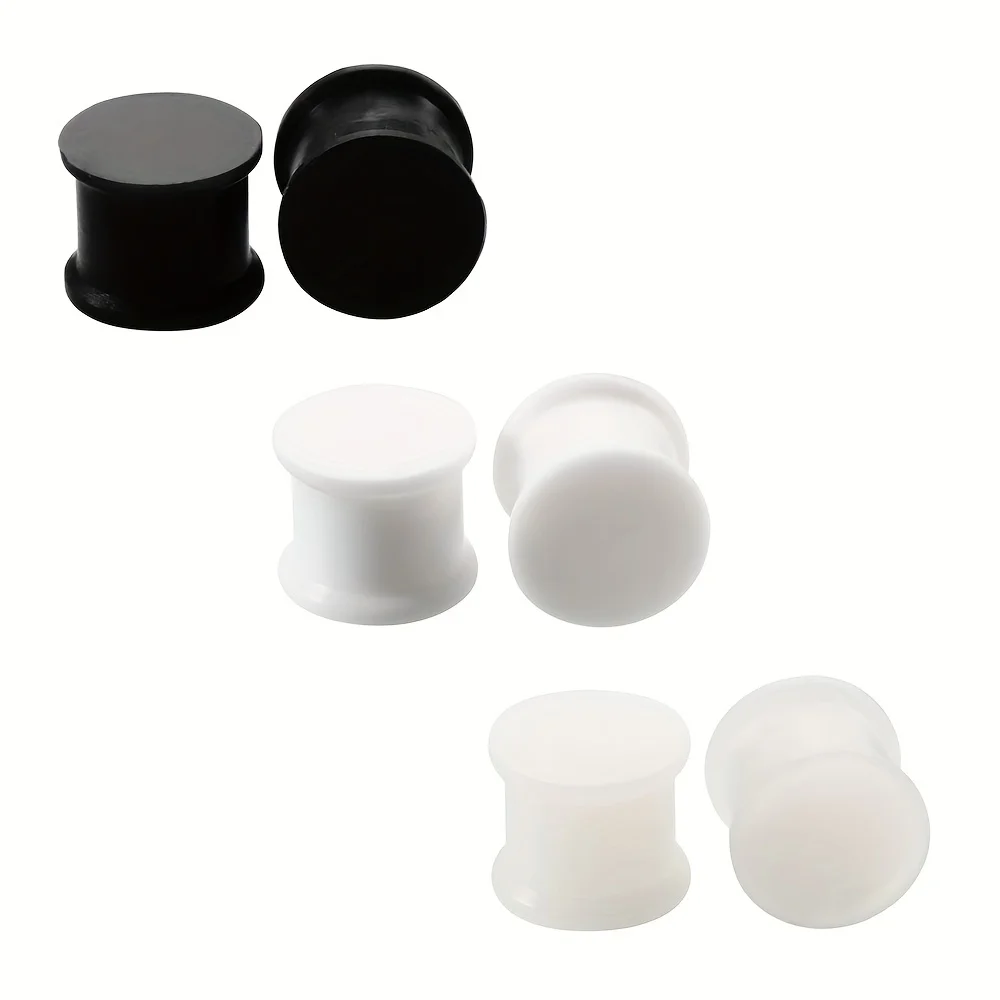 1 Pair 6mm-14mm Silicone Ear Expansion Ear Plugs Tunnels Expandar Gauges Body Piercing Jewelry Unisex